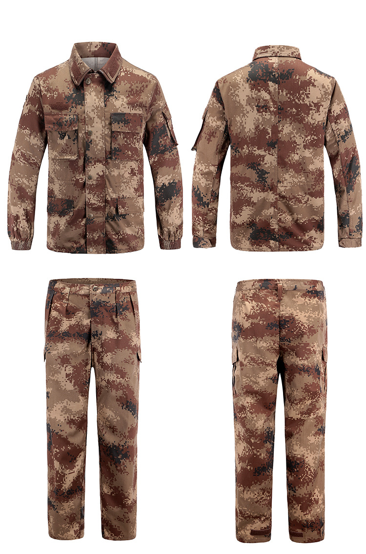 批发07数码荒漠迷彩服套装男正品陆款迷彩冬作训服套装沙漠迷彩服