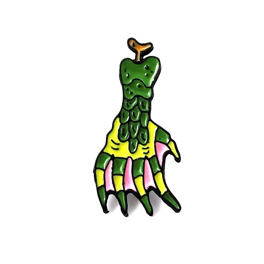 欧美外贸热销创意新款 绿怪兽爪子滴油胸针饰品 牛仔夹克胸针饰品