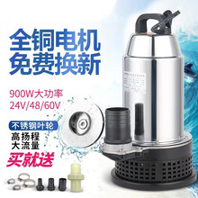 48V60V电动车直流潜水泵家用小型便捷式抽水机农用浇灌大功率水泵