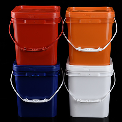 白色塑料桶方形涂料桶10升塑料水桶化工桶食品级酵素桶10公斤10l