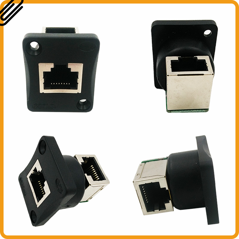 ip44 rj45网线90度转接头 面板安装 rj45面板插座
