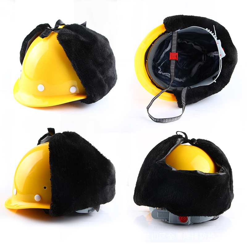 Winter Cold-Proof Windproof Cotton Helmet Lining Ushanka Anti-Freezing Ear Protection Cycling Site Helmet Thermal Liner