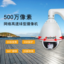 H265高清摄像头500万像素网络球型摄像机 手机监控远程摄像机