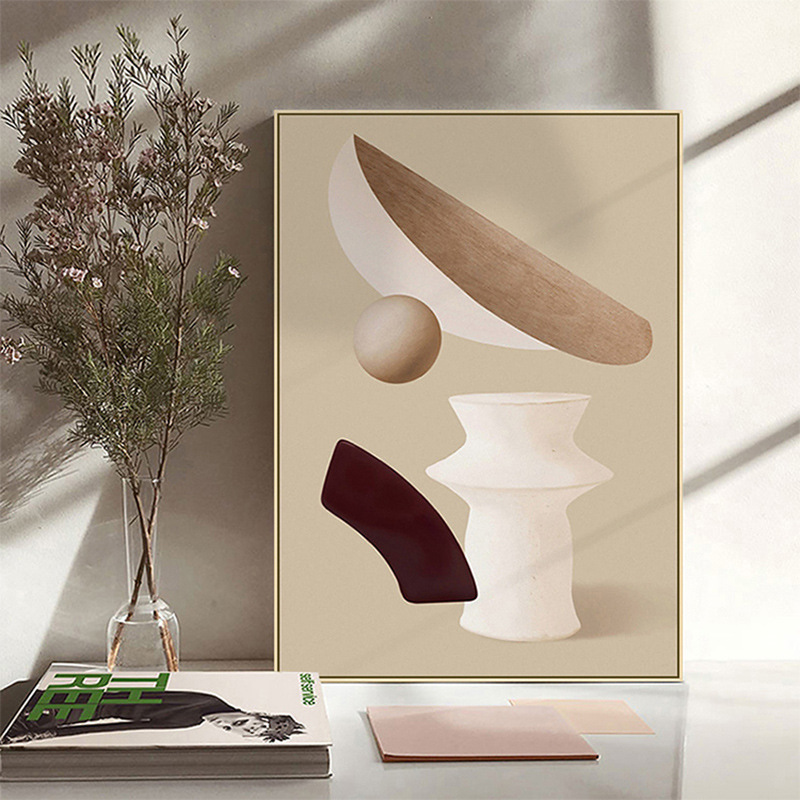 莫兰迪现代餐厅抽象艺术装饰画客厅简约挂画静物壁画卧室床头墙画
