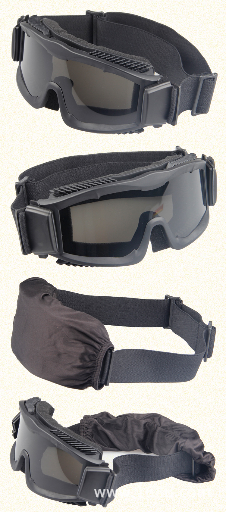 正品藤甲美军版风镜 防尘防沙防弹防雾 战术射击护目镜 三片装046