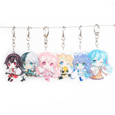 漫韵 初音钥匙扣 洛天依 镜音连 动漫亚克力钥匙扣包包挂件周边