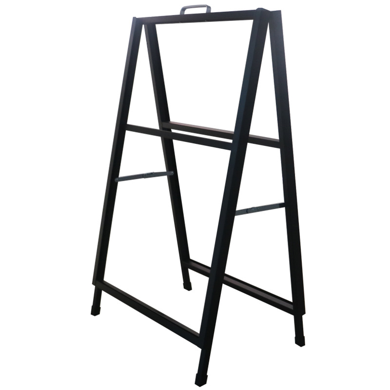 奶茶店广告牌展示牌双面铁质手提海报架立式落地kt板展架户外折叠