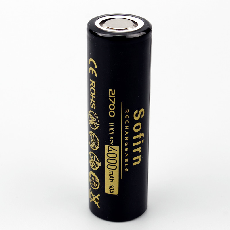 Sofirn 21700 Rechargeable Battery 4000 MA Lithium Battery 40A 3.7V 10C Discharge High Power Battery
