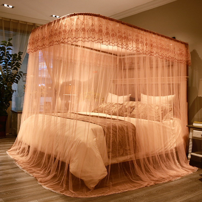 u型导轨伸缩三开门蚊帐轨道宫廷落地公主风1.5米/1.