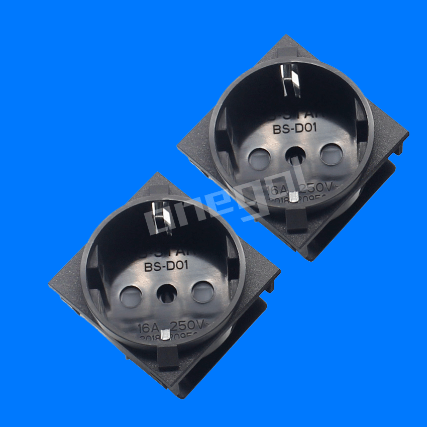 德式德标插座 机柜pdu排插 小欧标欧式欧规母座 16a 工业桌面智能