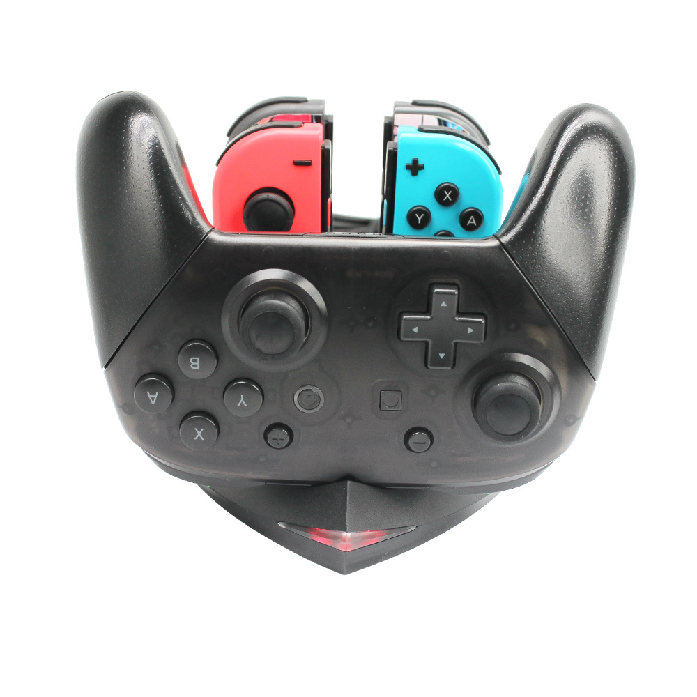 switch鱼形座充switch pro游戏手柄座充joycon充电器ns双手柄充电