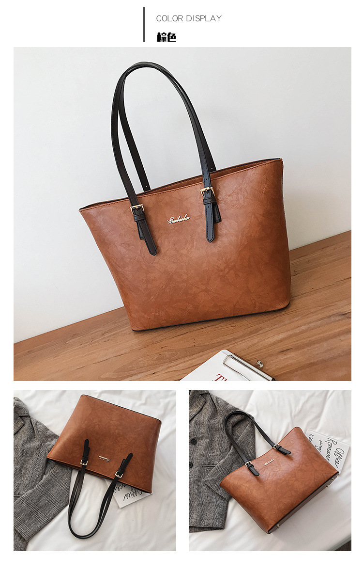 北包包女2019新款潮韩版时尚百搭简约风大容量单肩包手提包女包