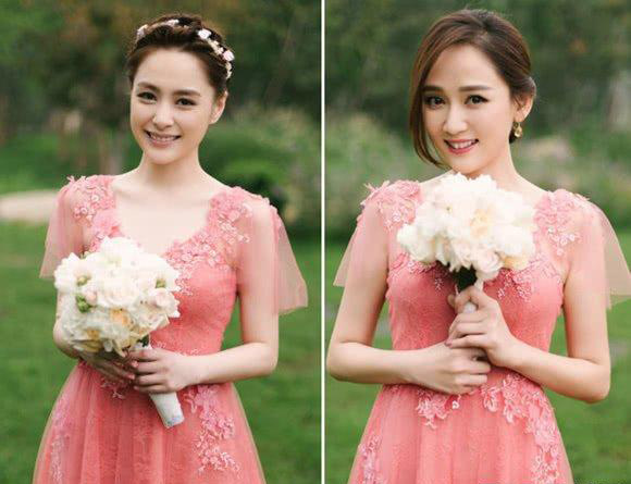 这6位女明星穿伴娘服超美,第一位仙气满满,第二位娇小可人
