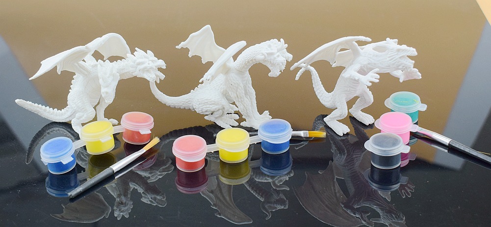 儿童益智diy手工彩绘恐龙西方恶龙蛋涂鸦恐龙模型学生绘画恐龙