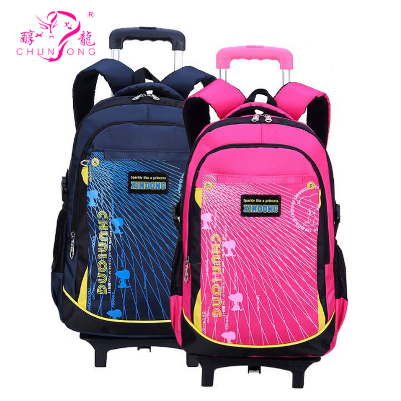 Factory Direct Sales Trolley Breathable Schoolbag Primary School Children Trolley Schoolbag Primary School Children Trolley Backpack