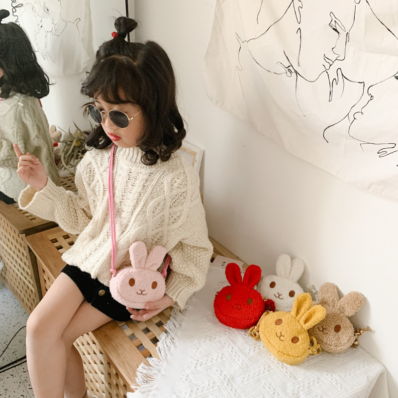 2023 Fashion New Trend Kid's Messenger Bag Girls' Coin Purse Cartoon Cute Shoulder Bag Rabbit Small Shoulder Bag