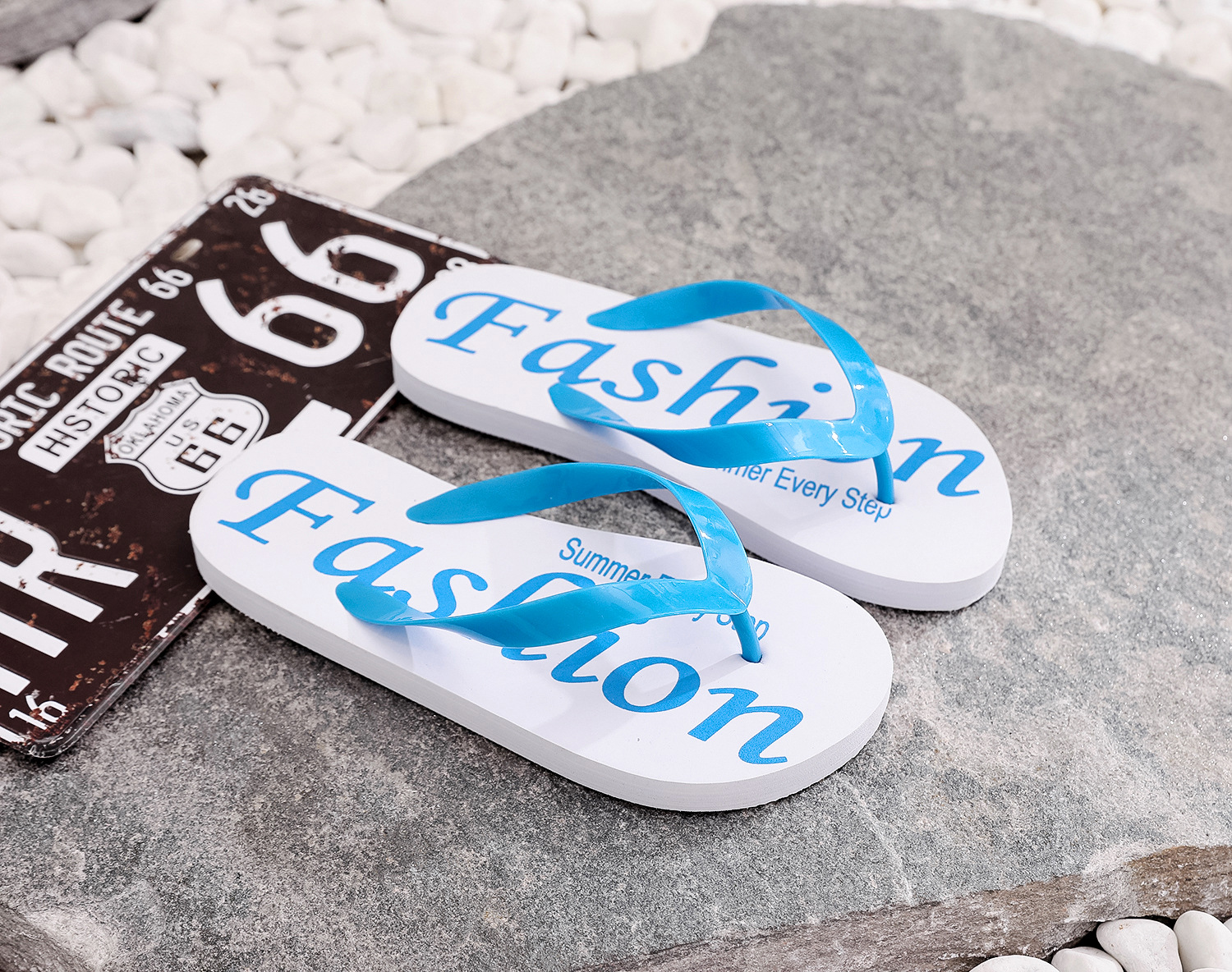 外贸镂空广告人字拖男定制eva酒店拖鞋定做logo 沙滩印字夹脚拖鞋