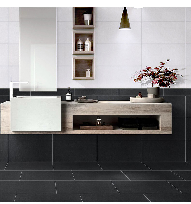 欧式现代黑白灰纯色水泥砖600*600防滑耐磨厨卫阳台客厅瓷砖地砖