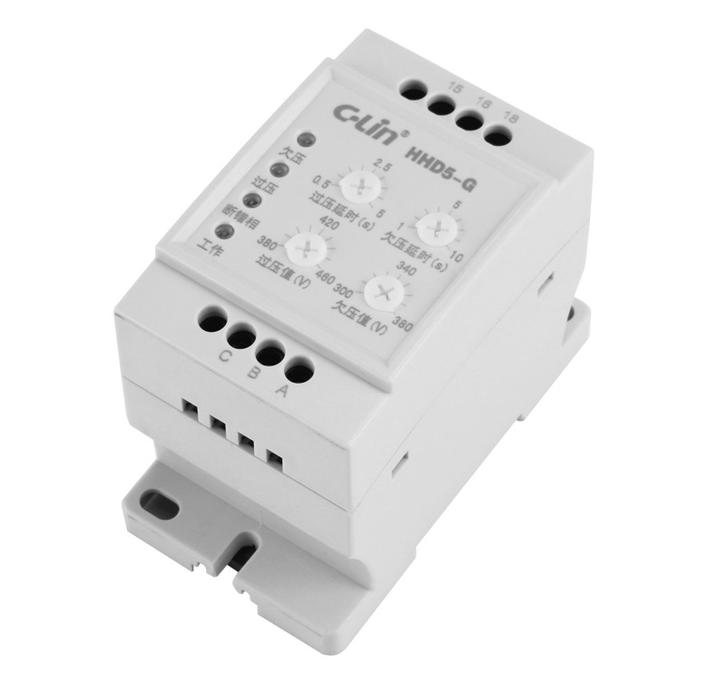 欣灵厂家批发电动机保护器hhd5g过断相与相序过欠压保护继电器