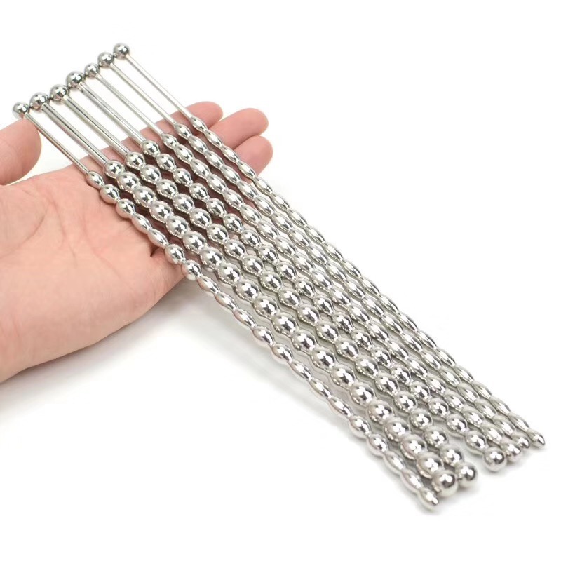 金属拉珠尿道棒男用尿道堵 马眼刺激插棒尿道扩张同志情趣用品-阿里巴