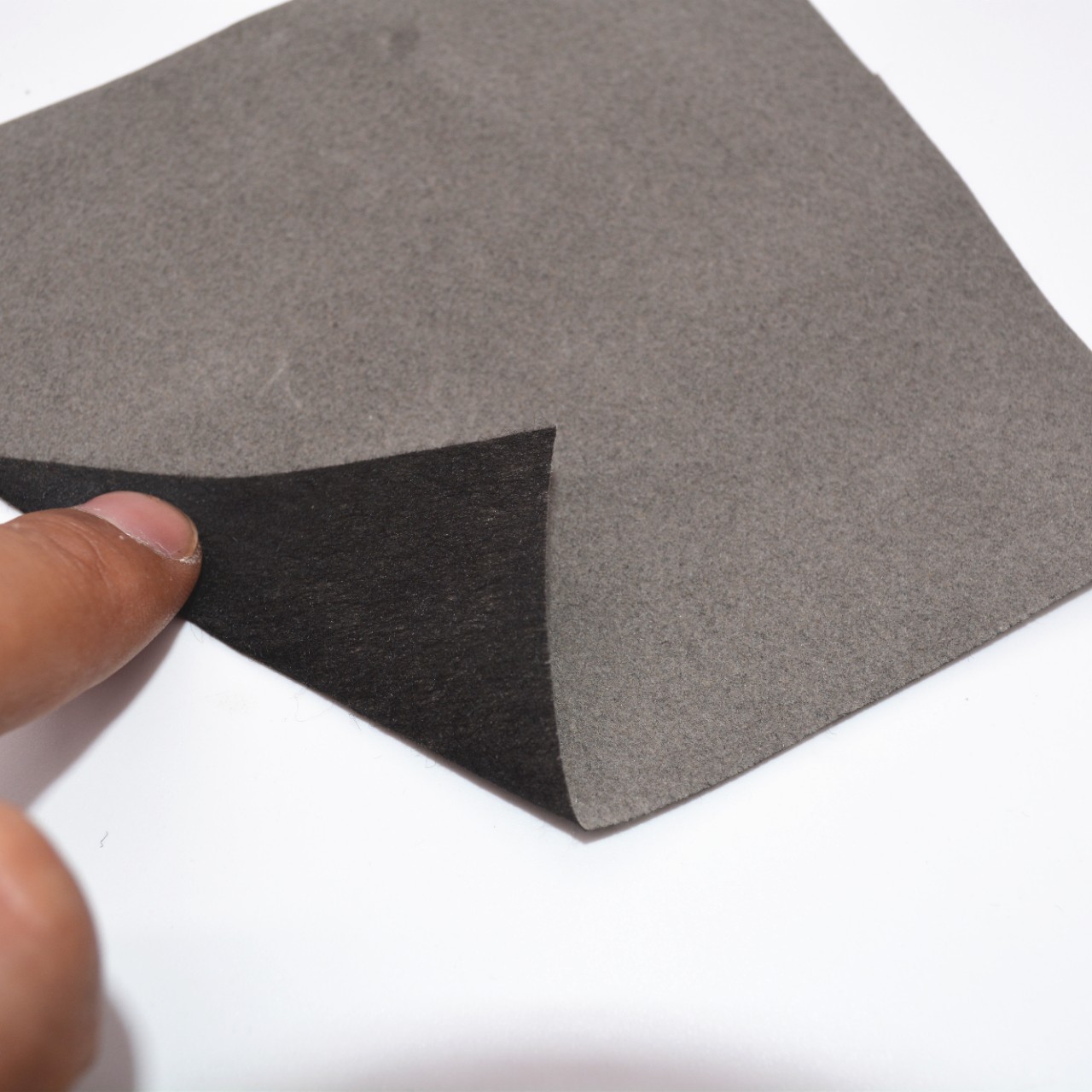 现货库存灰色植绒布单面灰色自粘绒布无纺布植绒厂家直供