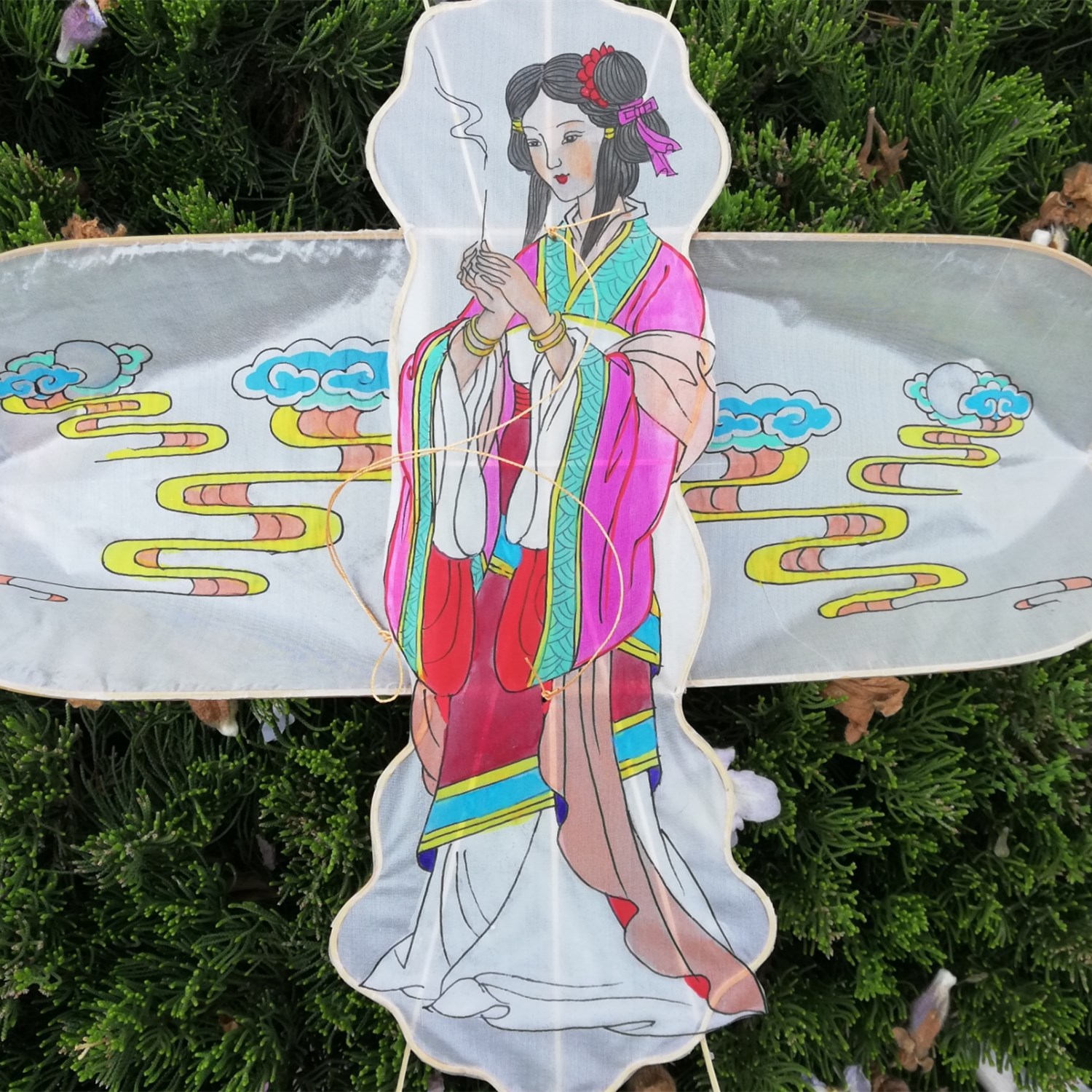 厂家供货潍坊传统硬翅手绘寿星精品风筝 潍坊人物风筝批发