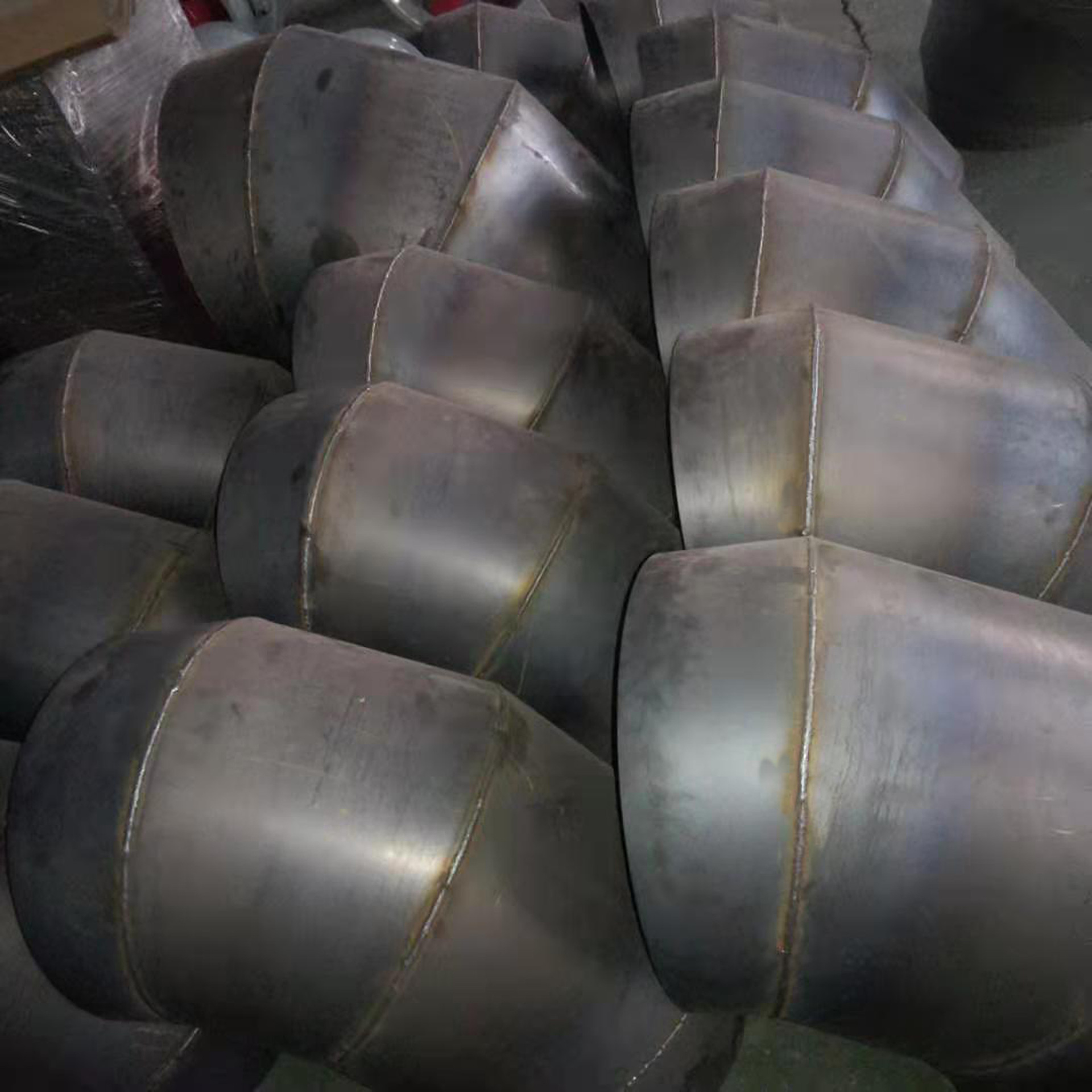 定制 高气密焊接弯头变径偏心风管 密闭肋风管 碳钢人防通风管道