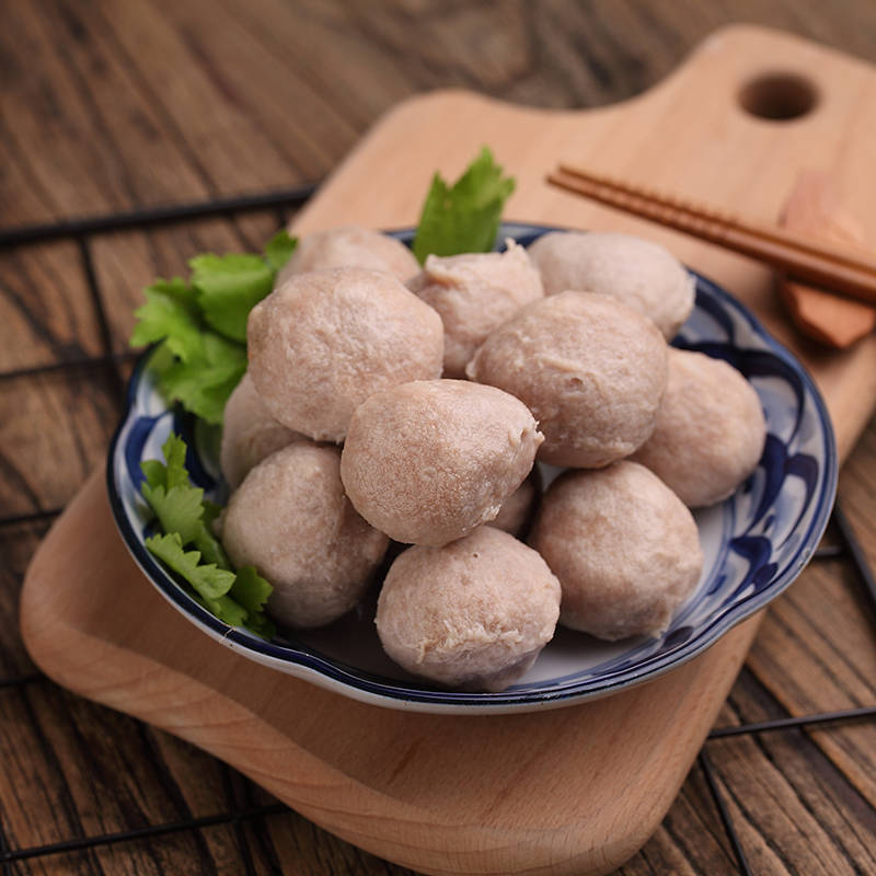 关东煮麻辣烫包心贡丸500g潮汕猪肉丸火锅食材肉丸批发地摊小吃