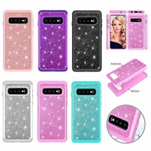 适用于S10 EDGE/PLUS J2 CORE J3 J7(2018) S98二合一闪粉手机壳