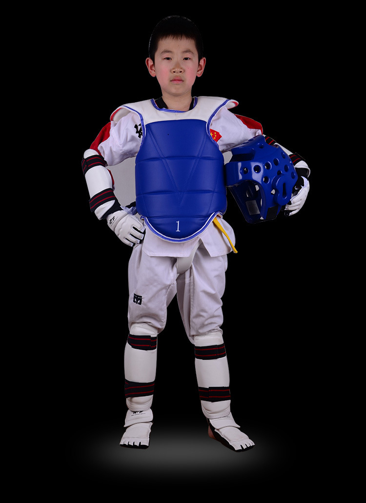 新款跆拳道护具五件套 玛雅纹成人儿童实战护具可定制logo