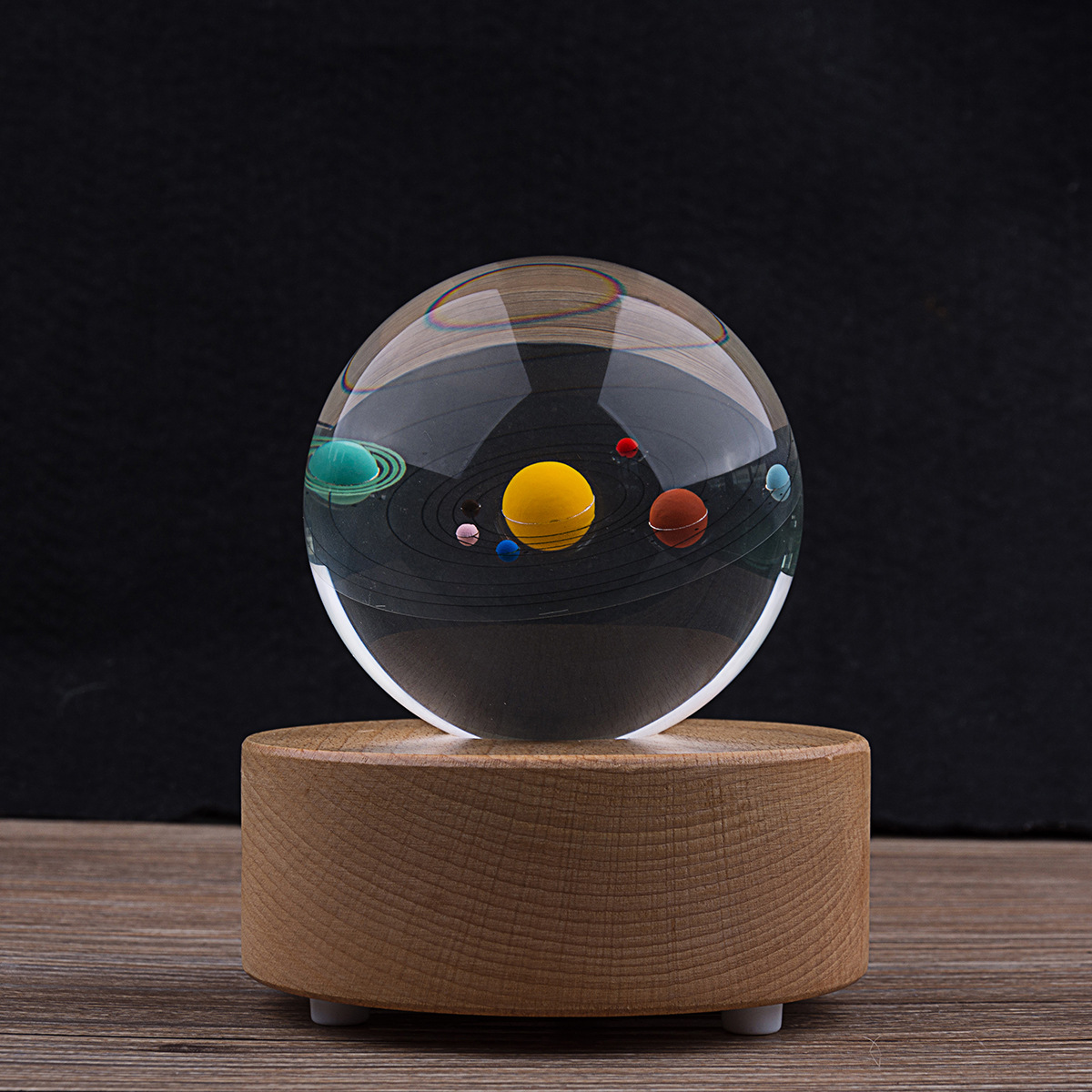 3d太阳系天体内雕太阳系80mm水晶球内雕水晶球生日圣诞礼物