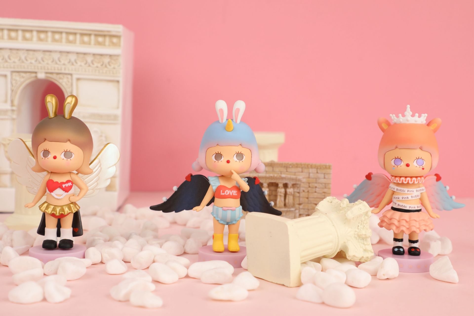 78786青壹坊bobbi天使系列惊喜盒盲盒搪胶娃娃圣诞礼物节礼物代发