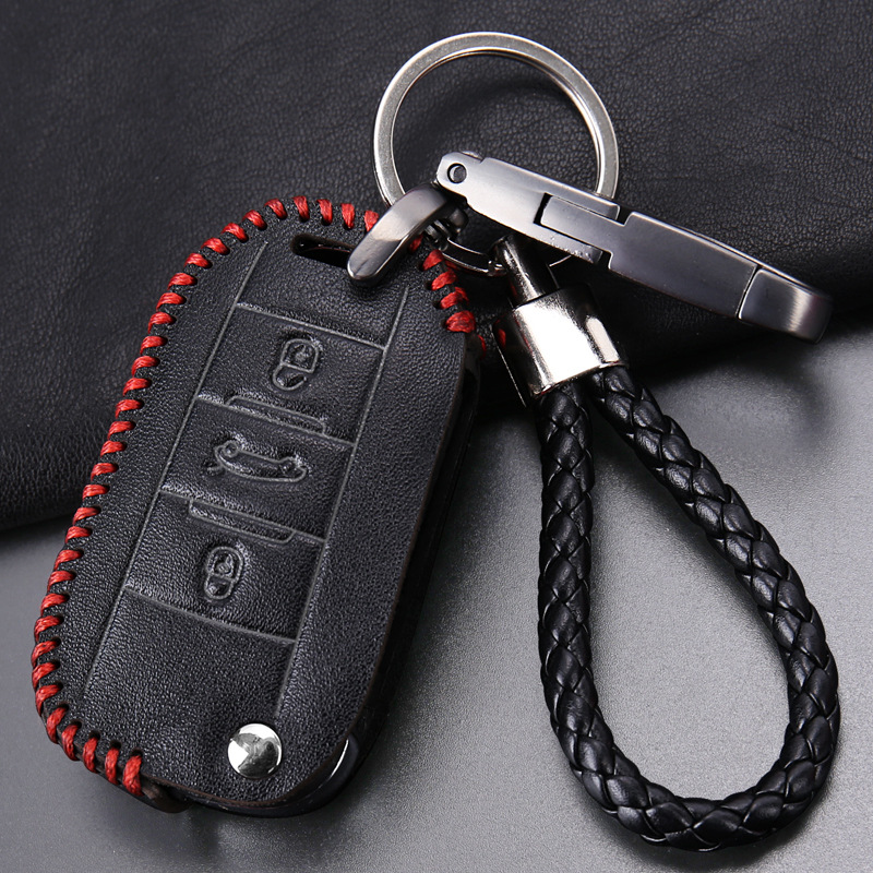 标致汽车钥匙包4008 3008标志308s 5008专车专用真皮遥控锁皮套扣