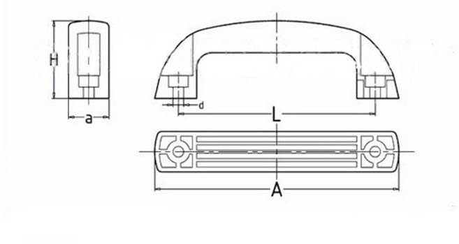 胶木弓形拉手扶手 加强筋门拉手 机床焊机拉手