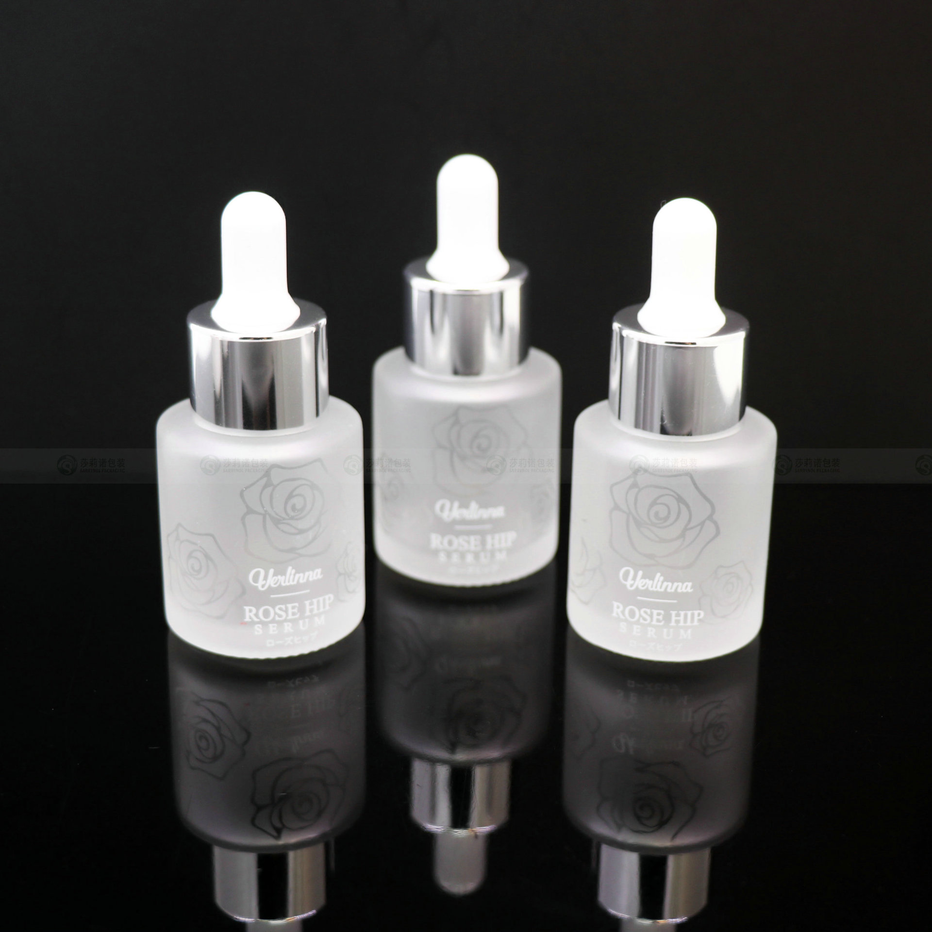 护肤品包装瓶 20ml化妆品瓶子通用滴管精华液玻璃瓶 乳液瓶整套