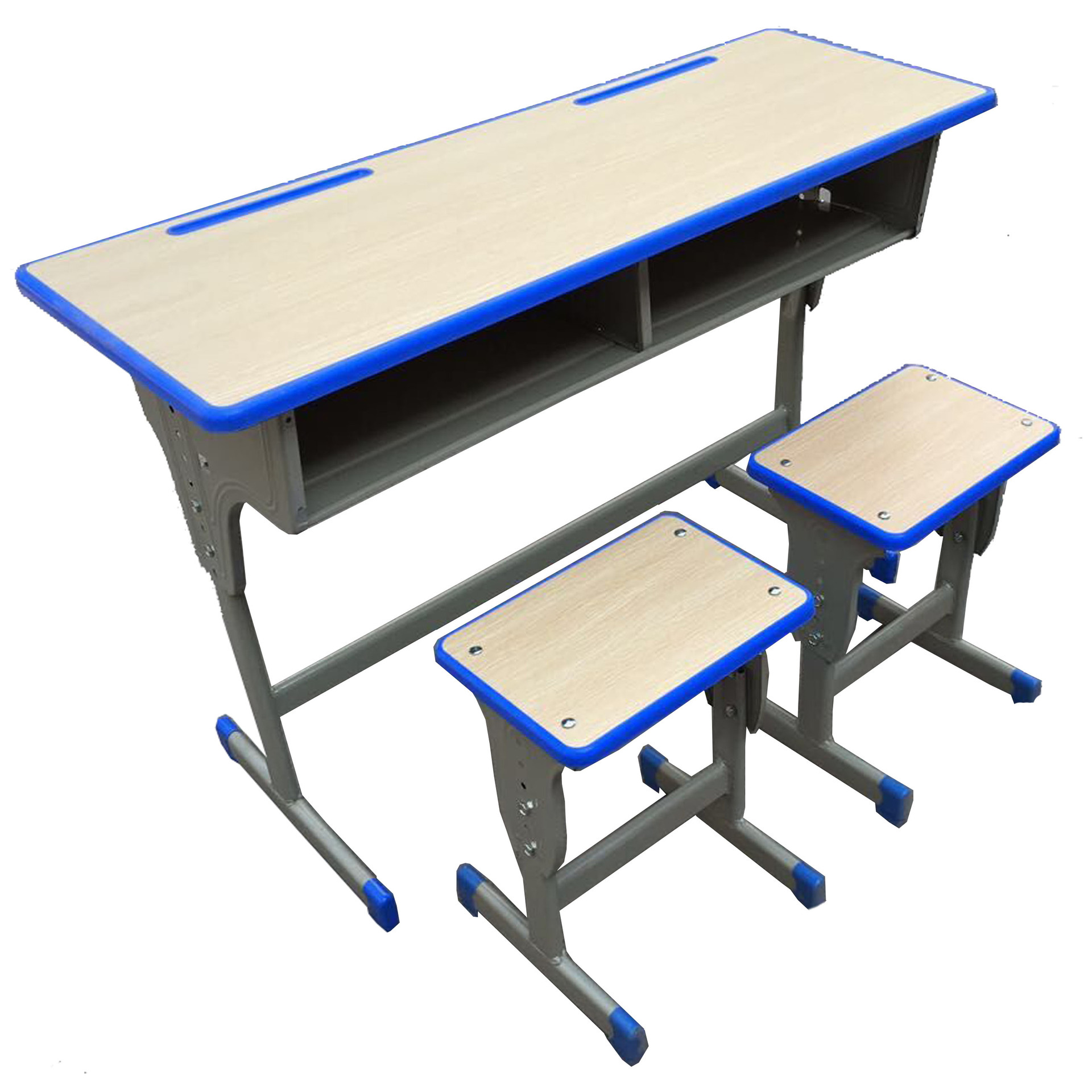 课桌椅四脚固定式配椅子多层板适用成人高中小学生