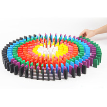 大号 机关多米诺骨牌 益智玩具成人比赛100粒100片儿童彩色积木制