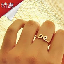 紧箍咒镀玫瑰金戒指女韩版时尚食指饰品钛钢材质保色