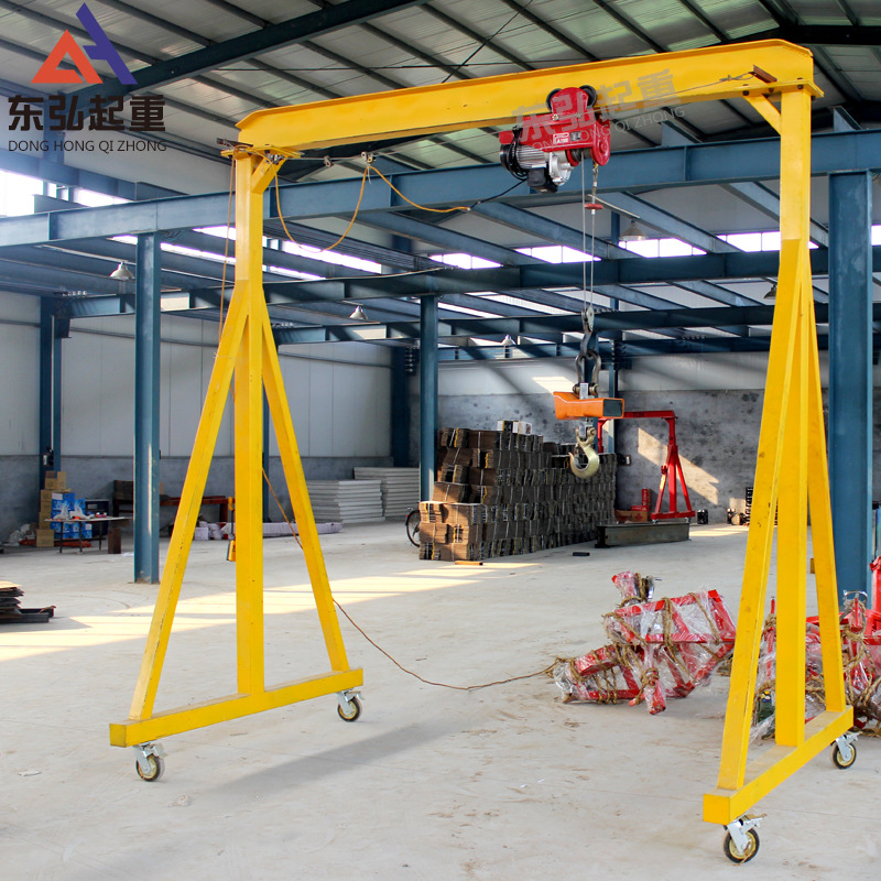东弘厂家定制小型龙门架5吨龙门吊无轨电动行车移动龙门架起重机