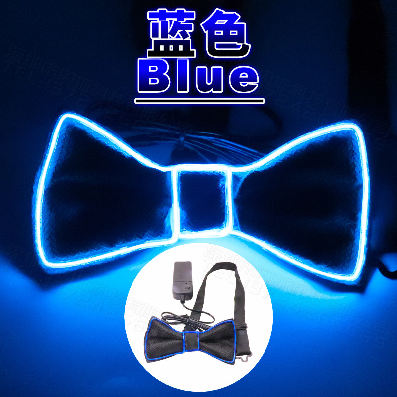 Luminous Bowknot Suitable for Party Christmas Carnival Party Led Light-Emitting Tie Dance Dress up Performance Props