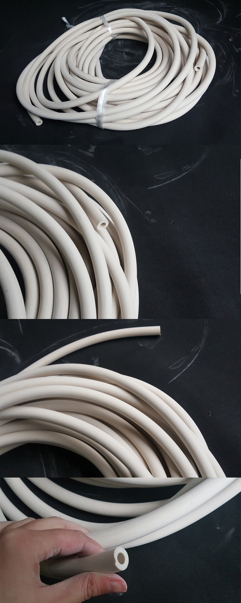 定制白色橡胶管釉吸真空管实验室专用白色胶管2/3/4/5/6/8//910mm