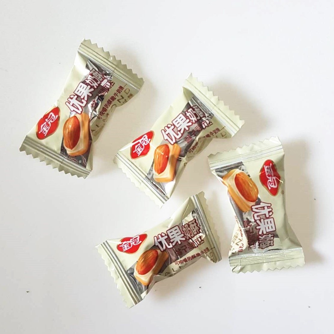 金冠优果奶酥糖甜心恋人喜糖468克袋装黑糖话梅糖500g散装