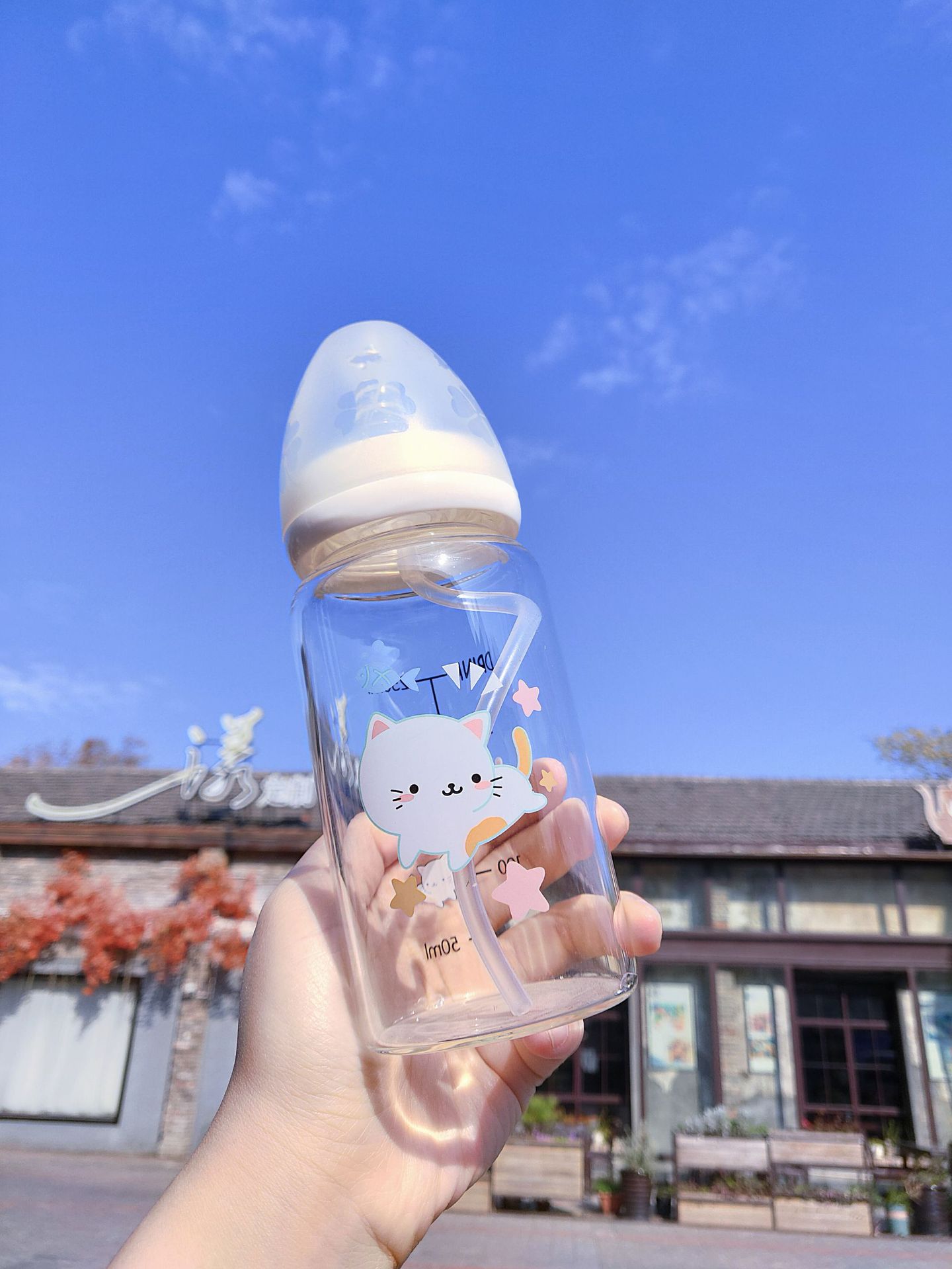 New Cute Bottle Unicorn Puppy Rabbit Cat Creative Adult Baby Bottle Glass Taobao One Piece Dropshipping