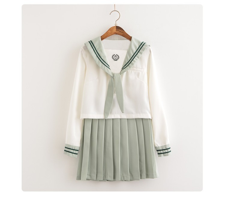 【梭织】 学院风抹茶绿水手服学生服女学生软妹服校服班服jk制服