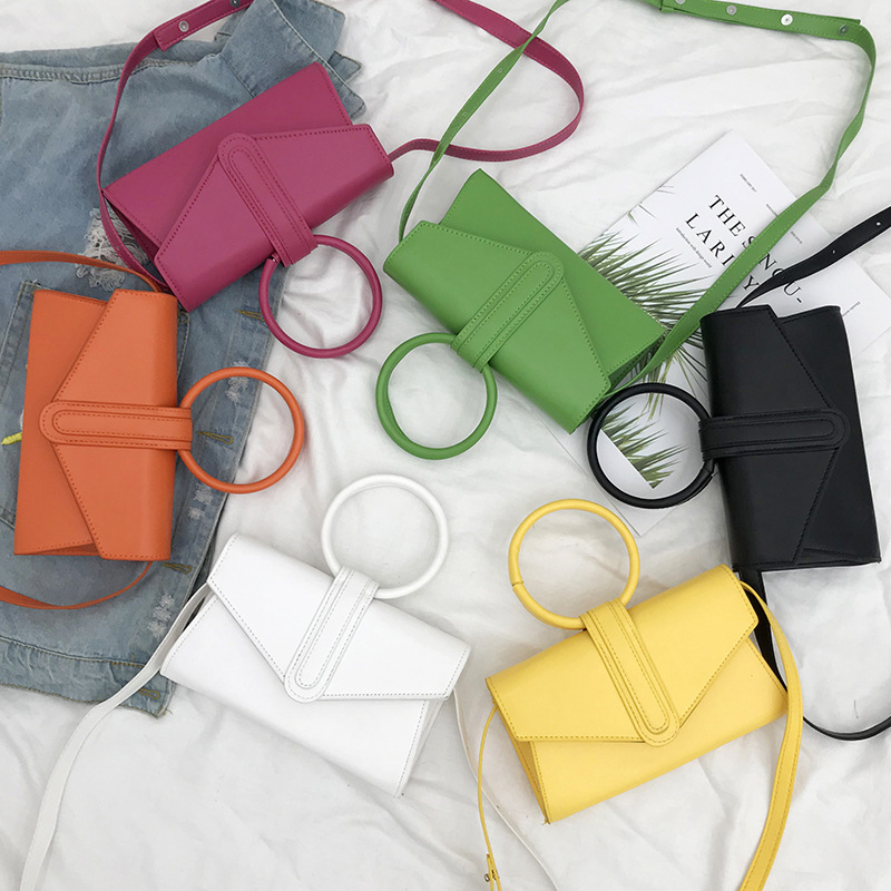 One Piece Dropshipping Spring/Summer 2020 New Candy Color Women's Bag Ring Handbag One Shoulder Crossbody Bag Mini Bag