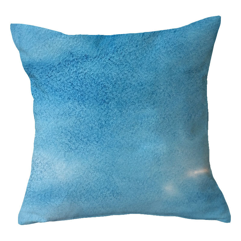 Exclusive for Cross-Border Simple New Blue Geometrical Plush Pillowcase Home Fabric Sofa Cushion Cushion Cover Design