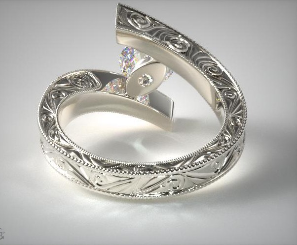 wish新款车花雕刻钻石戒指 欧美创意名媛派对订婚指环女