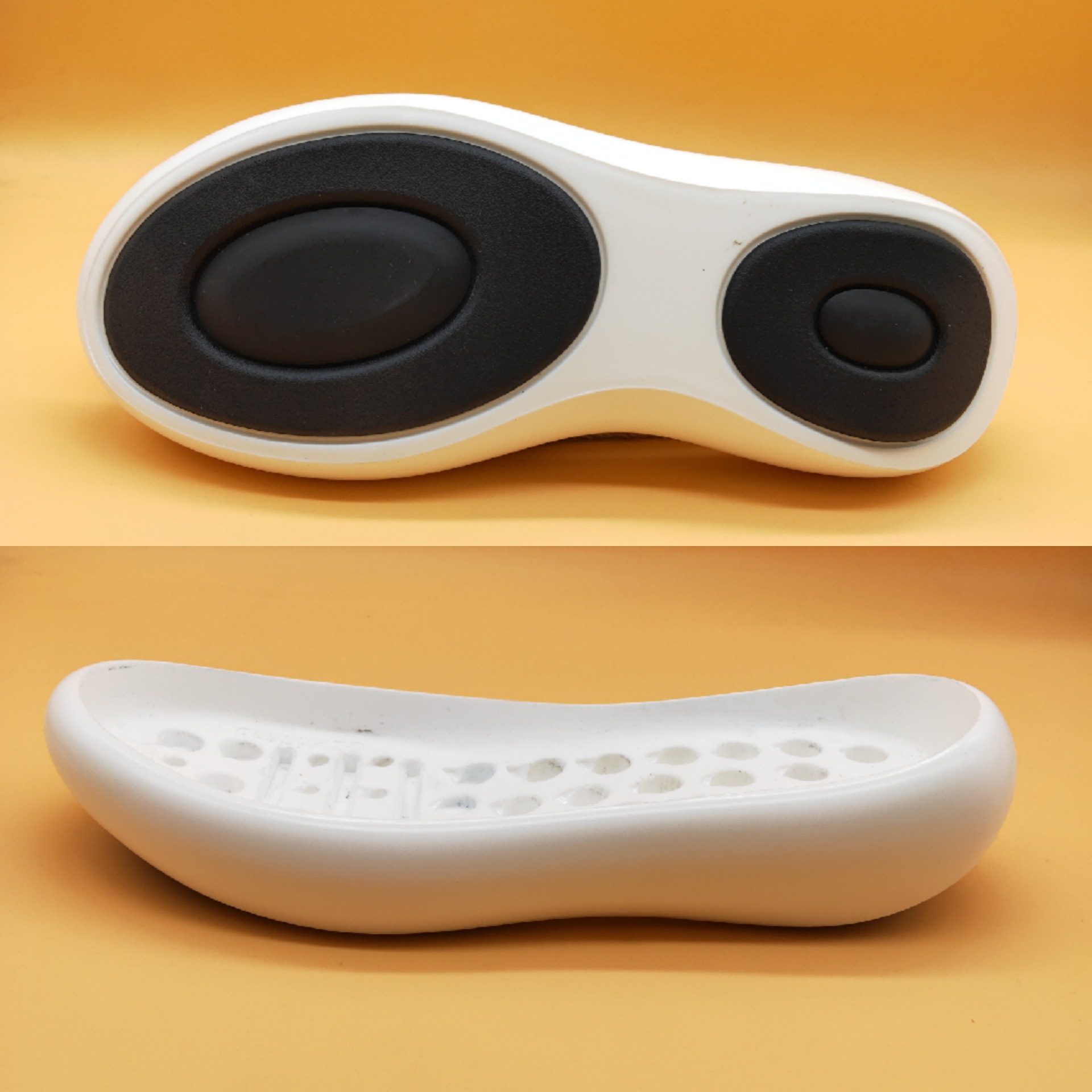 2019厂家开发新款抽真空休闲运动鞋底 高弹防滑耐磨橡胶 pu覆膜底