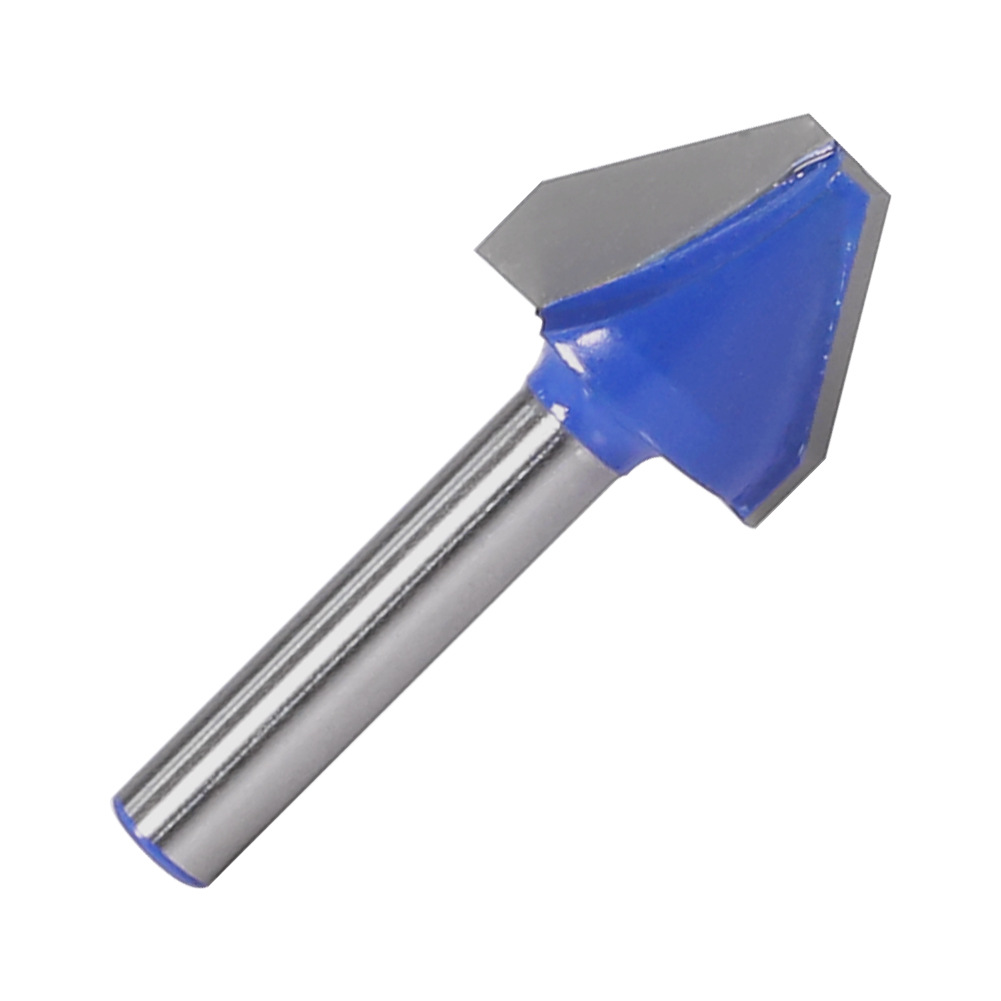 60度平底v型刀木工铣刀开槽刀槽口刀修边机刀头60°度槽