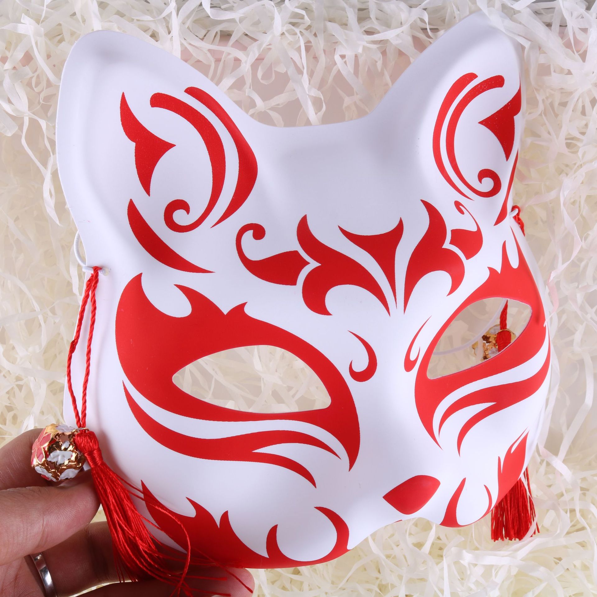 爆款半脸猫面具 动漫狐狸暗部cosplay面具儿童表演动物手绘面具新